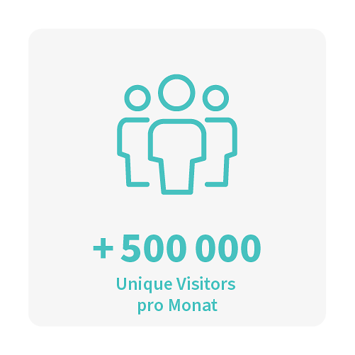 +500'000 Unique Visitors pro Monat