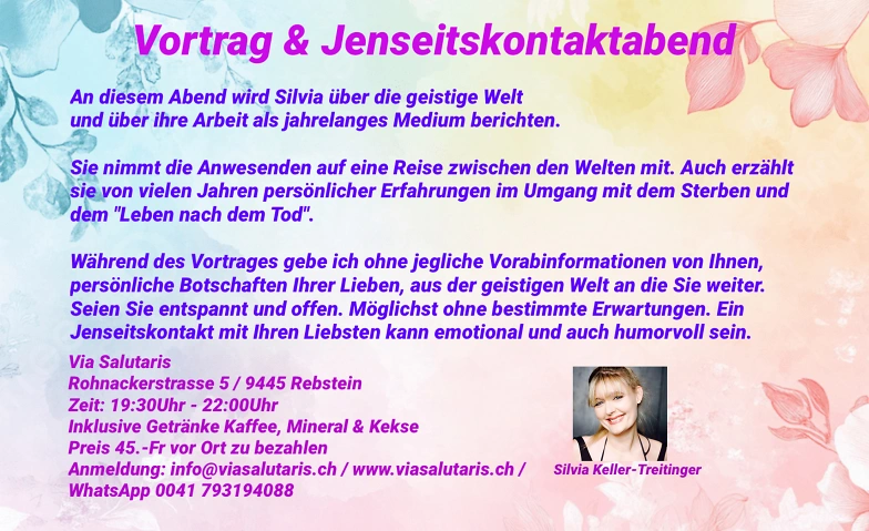 Event-Image for 'Jenseitskontakt-Vortrag / Spiritualit&auml;t'