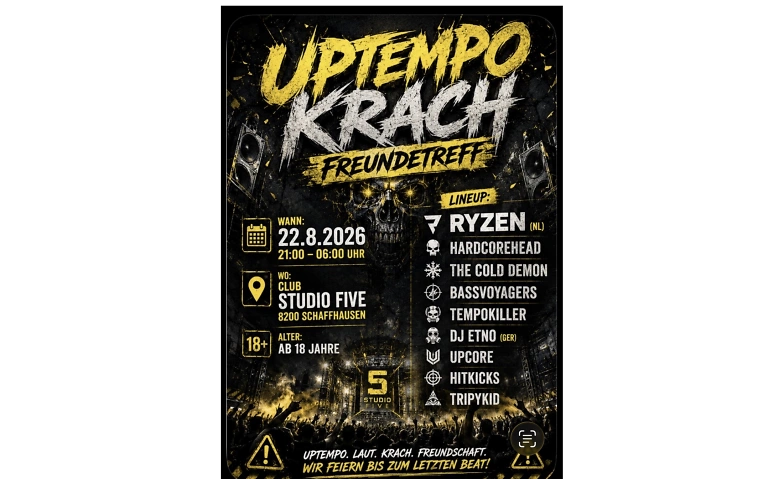 UPTEMPO / KRACH FREUNDETREFF Studio 5, Schaffhausen Tickets