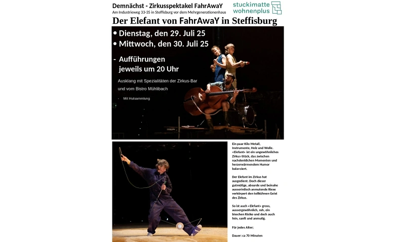 Event-Image for 'Zirkusspektakel Fahraway: „Elefant“'