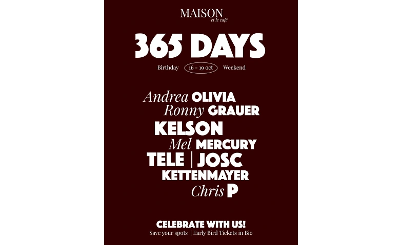 Event-Image for '365 DAYS MAISON - BIRTHDAY BASH'
