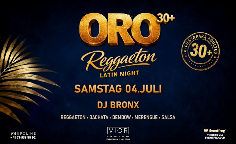 ORO I 30+ Reggaeton Latin Night Tickets