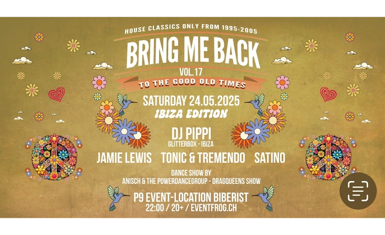 Bring Me Back w/ Dj Pippi (Pacha,Ibiza) P9 Event-Location (Official), Biberist Tickets