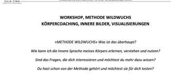 Event-Image for 'Seminar / Workshop Methode Wildwuchs, Körpercoaching'