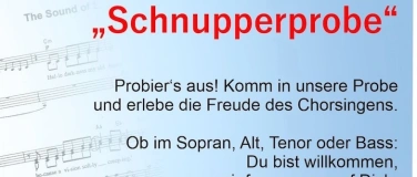 Event-Image for 'Schnupperprobe am 4. September, 20 - 22 Uhr'
