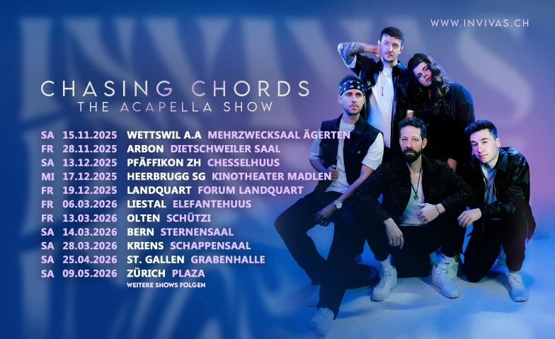 INVIVAS - Chasing Chords Tour Kulturzentrum Schützi Olten, Schützenmattweg 15, 4600 Olten Tickets