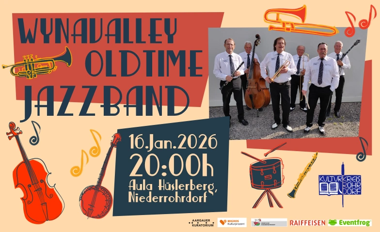 Wynavalley Oldtime Jazzband Konzert Aula Schulhaus Rüsler, Rüslerstrasse 5, 5443 Niederrohrdorf Billets