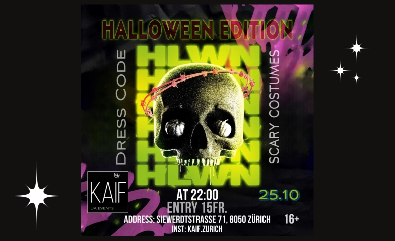 UKRAINIAN KAIF EVENT - HALLOWEEN EDITION (+16) @ SEKTOR 11 Sektor 11, Siewerdtstrasse 71, 8050 Zürich Tickets