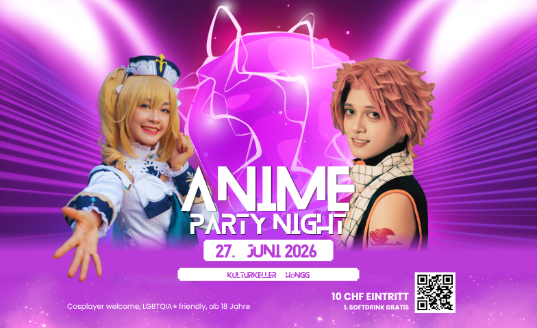 ANIME PARTY NIGHT &ndash; Cosplay, Beats & Vibes Kulturkeller H&ouml;ngg, Z&uuml;rich Tickets