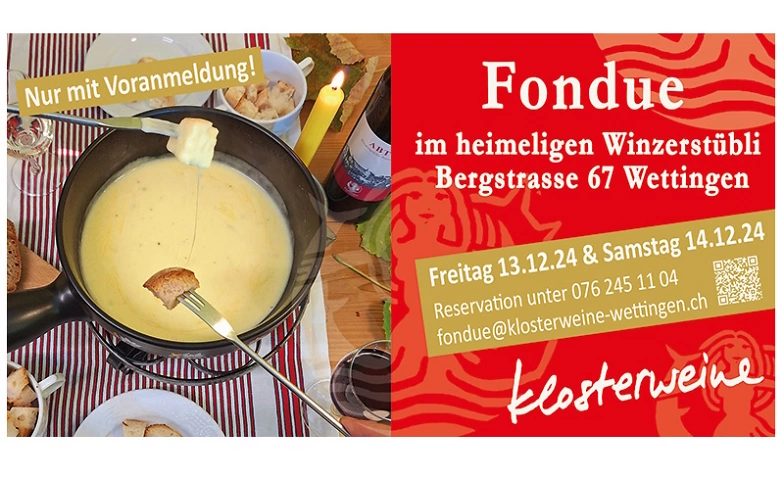 Fondue im Winzerst&uuml;bli ${singleEventLocation} Billets