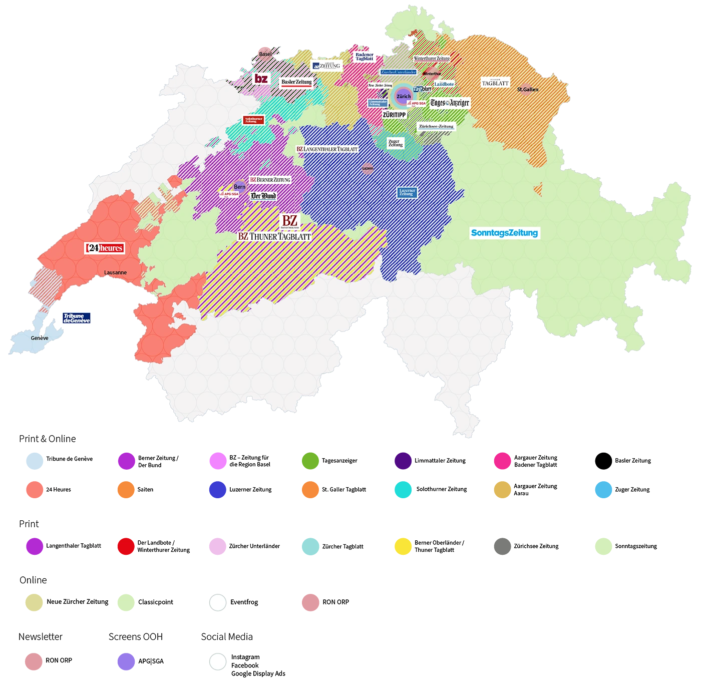 Mit uns erreichst du die gesamte Schweiz