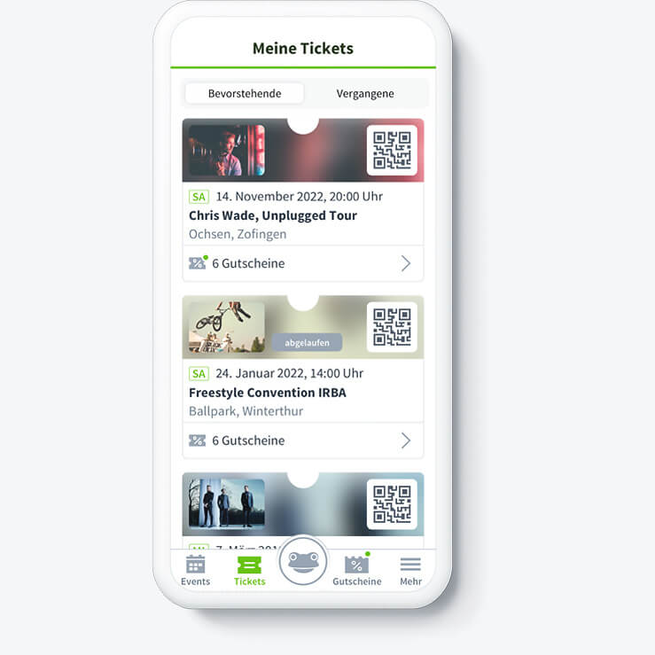 Tickets in Eventfrog App