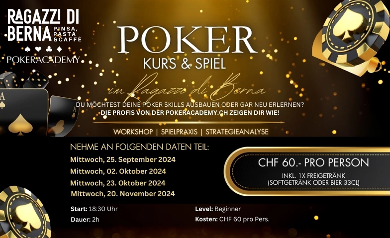 Poker Kurs &amp; Spiel ${singleEventLocation} Tickets
