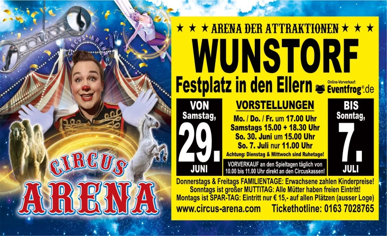 Circus Arena - Wunstorf Festplatz In den Ellern, In den Ellern, 31515 Wunstorf Billets