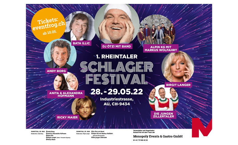 1. Rheintaler Schlagerfestival Festzeltplatz, Au Tickets