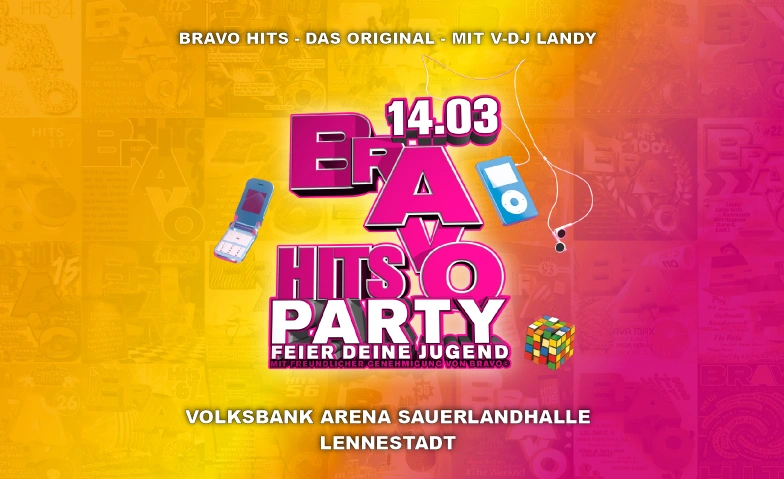 BRAVO HITS PARTY - Feier Deine Jugend Volksbank-Arena (Sauerlandhalle), Helmut-Kumpf-Straße 42, 57368 Lennestadt Tickets