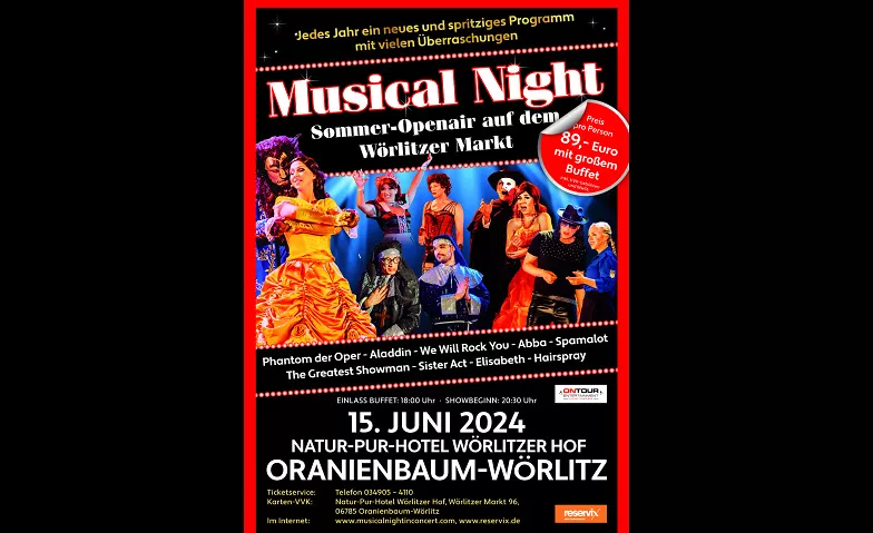 Musical Night in Concert Landhaus Wörlitzer Hof, Wörlitzer Markt 96, 06785 Oranienbaum-Wörlitz Billets
