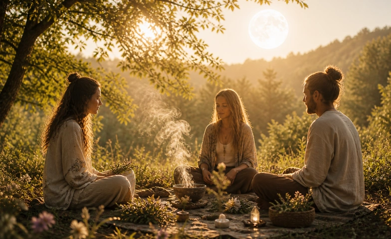 Naturverbindung Pflanzenkreis mit Räuchern