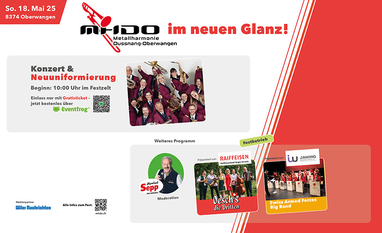 Neuuniformierung MHDO Festwiese KMT25 Dussnang, Dussnang Tickets