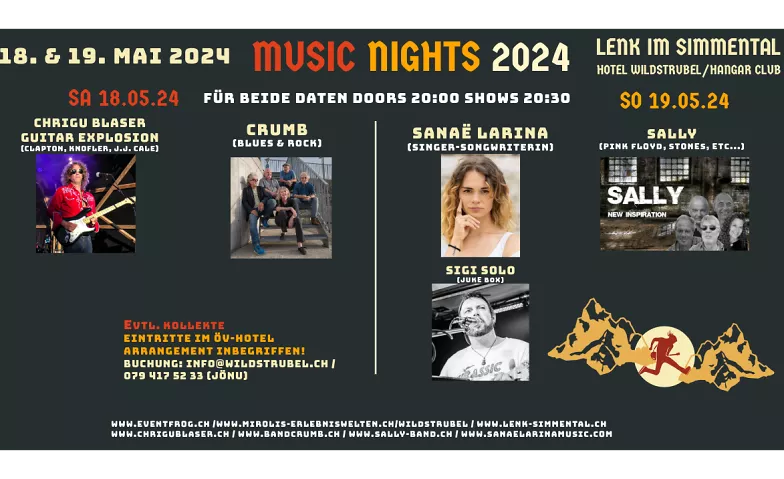MusicNights ar Lenk im Simmental Wildstrubel/Hangar Club Sporthotel Wildstrubel, Lenkstrasse 8, 3775 Lenk Tickets