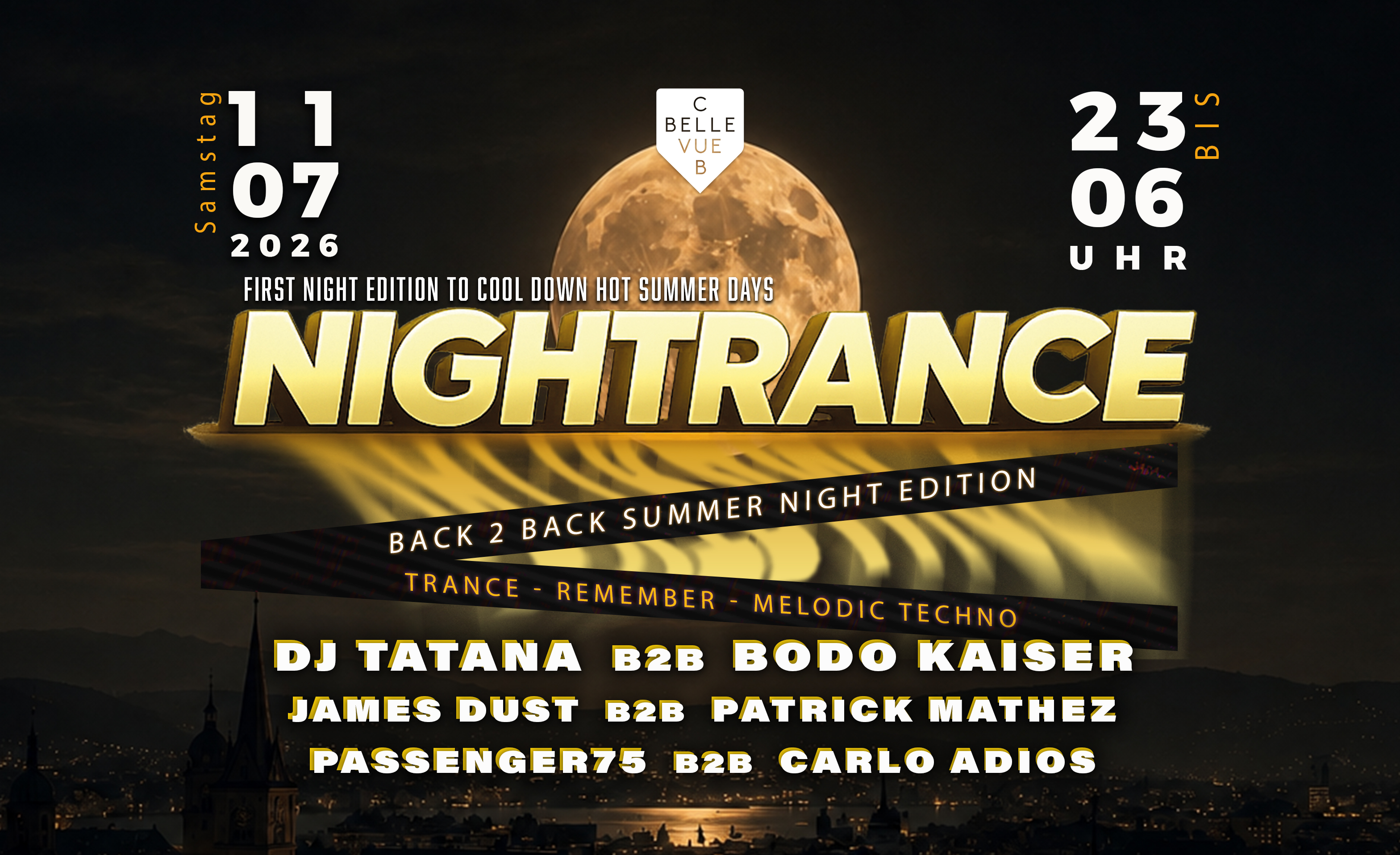 NIGHTRANCE Club Bellevue, Z&uuml;rich Tickets