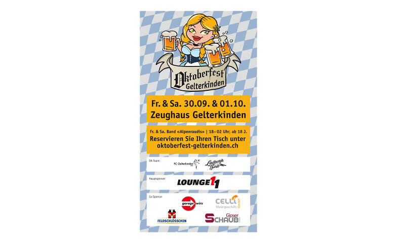 Oktoberfest Gelterkinden Zeughaus Gelterkinden, Rünenbergerstrasse 35, 4460 Gelterkinden Tickets
