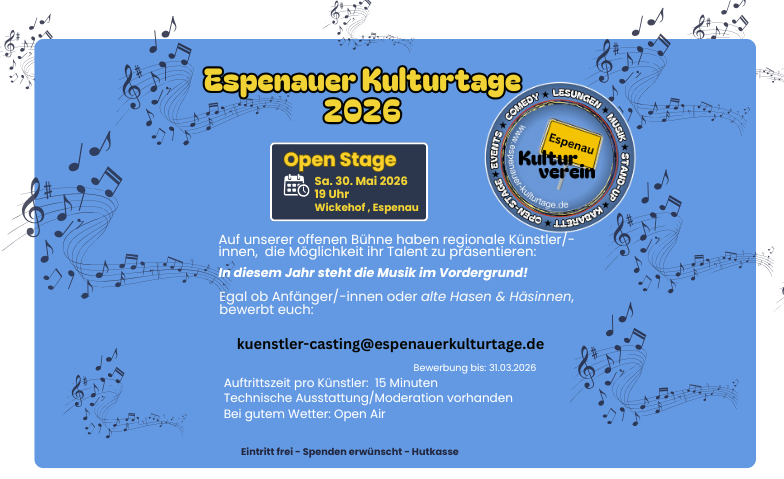 Espenauer Kulturtage 2026 - Open Stage Tickets