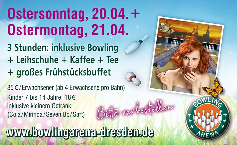 Fr&uuml;hst&uuml;cksbowling auch zu Ostern Tickets