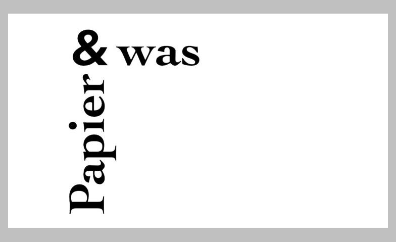 Event-Image for 'Papier&Was'