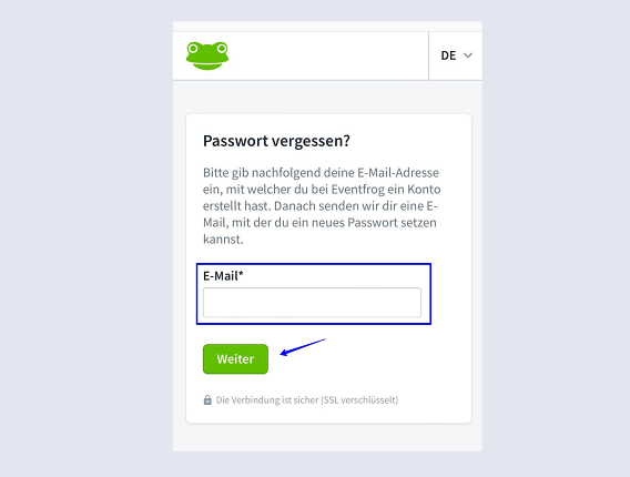 Passwort vergessen App I CH DE