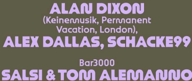 Event-Image for 'PEACE CLUB: Alan Dixon, Alex Dallas, Schacke99'