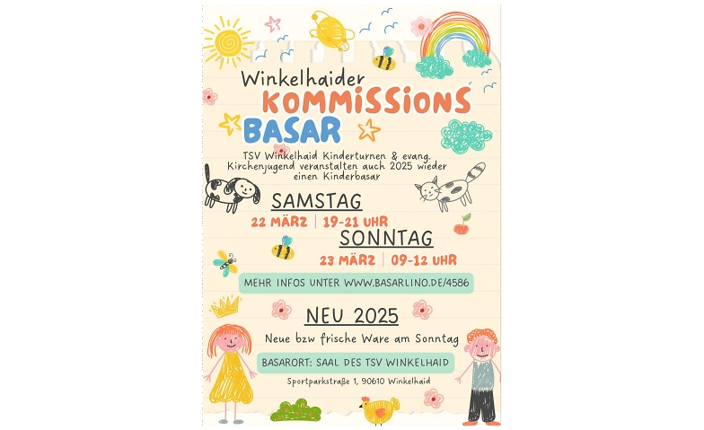 Kinderbasar Kommissionsbasar Winkelhaid - NEUERUNG AB 2025 Tickets