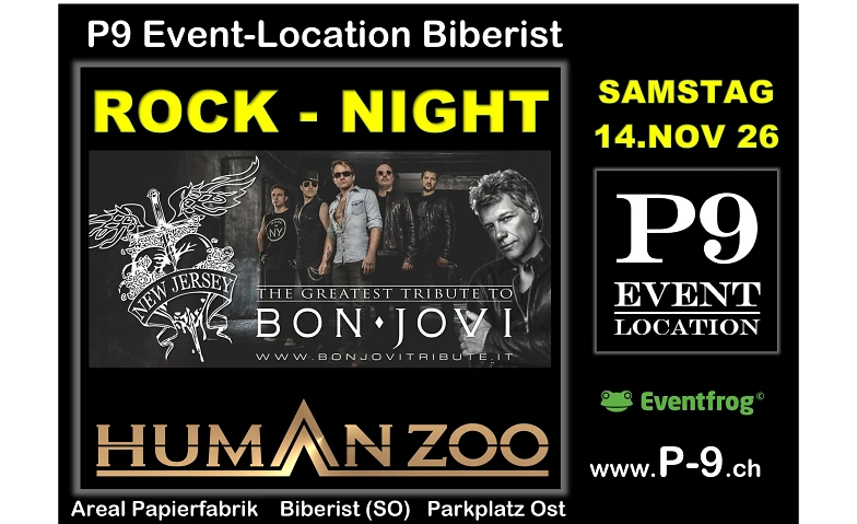 ROCK-NIGHT :: New Jersey :: Human Zoo :: P9 Event-Location (Official), Biberist Tickets