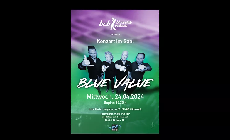 Blues Club Bodensee Konzert: Blue Value Hotel Hecht, Hauptstrasse 51, 9424 Rheineck Tickets