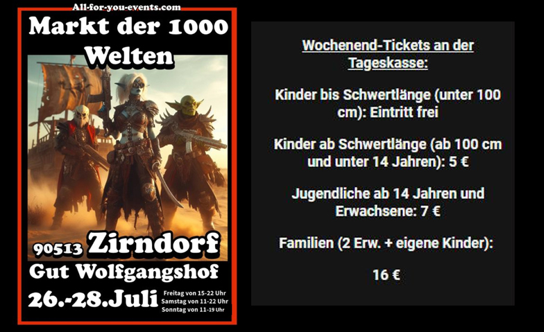 Markt der 1000 Welten ${singleEventLocation} Billets