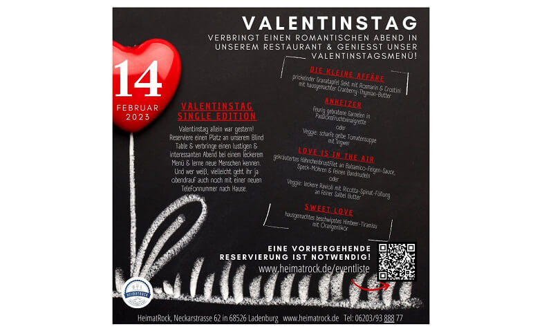 Valentinstagsedition HeimatRock, Neckarstraße 62, 68526 Ladenburg Tickets