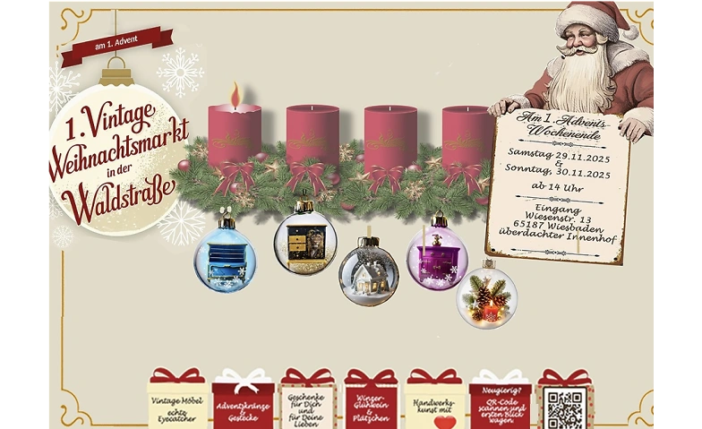 1. Vintage Weihnachtsmarkt in der Waldstraße Tickets