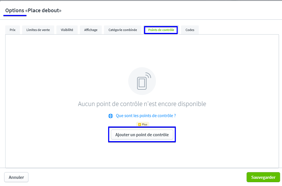 points de contr&ocirc;le II