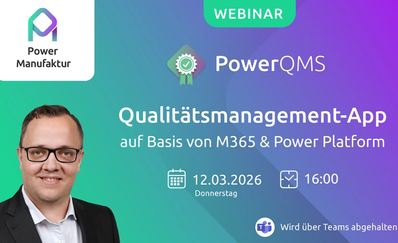 Event-Image for 'Power QMS - Qualit&auml;tsmanagement-App mit Microsoft 365'