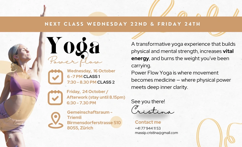Event-Image for 'Power Yoga Classes in Zurich'