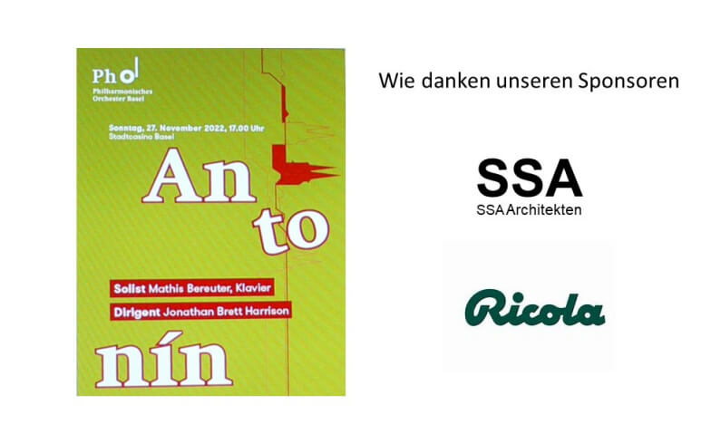Sinfoniekonzert Antonin 27.11.2022 Stadtcasino Basel, Musiksaal, Konzertgasse 1, 4051 Basel Tickets