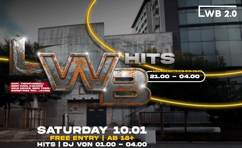 LWB Bar &amp; Lounge Samstag HITS Tickets