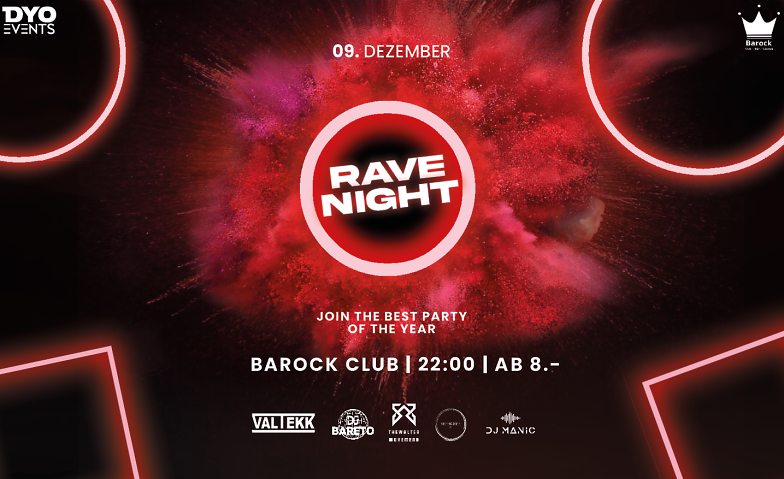 Rave Night Basel Barock Club Bar Lounge, Freie Strasse 52, 4001 Basel Tickets