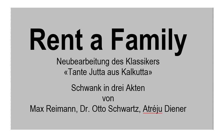 Theaterdinner  - &quot;Rent a Family&quot; ${singleEventLocation} Billets