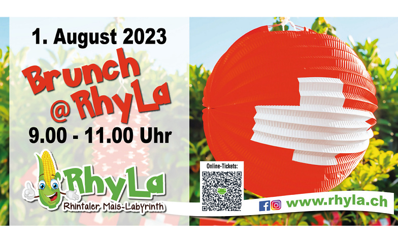 1. August Brunch im RhyLa - Rhintaler Maislabyrinth RhyLa Maislabyrinth, Rietstrasse 59, 9436 Balgach Tickets