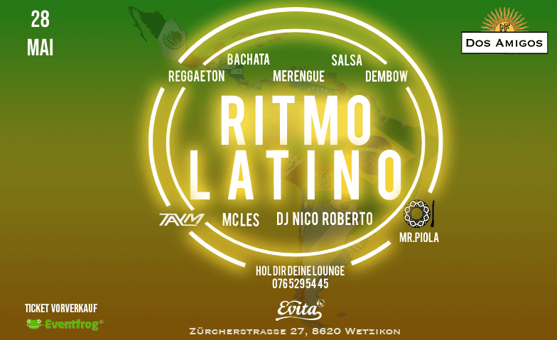 RITMO LATINO Evita Club, Wetzikon Tickets