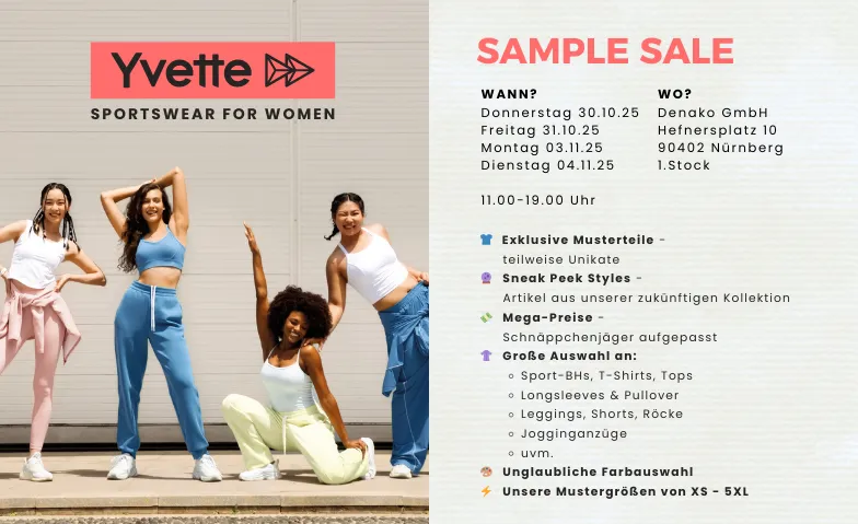 Event-Image for 'Sample Sale Yvette Sports - Pop-Up Event'