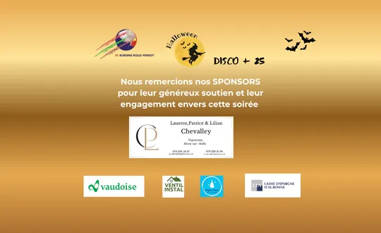 Sponsoring logo of BRP Soirée Disco "Halloween" + 25 ans event