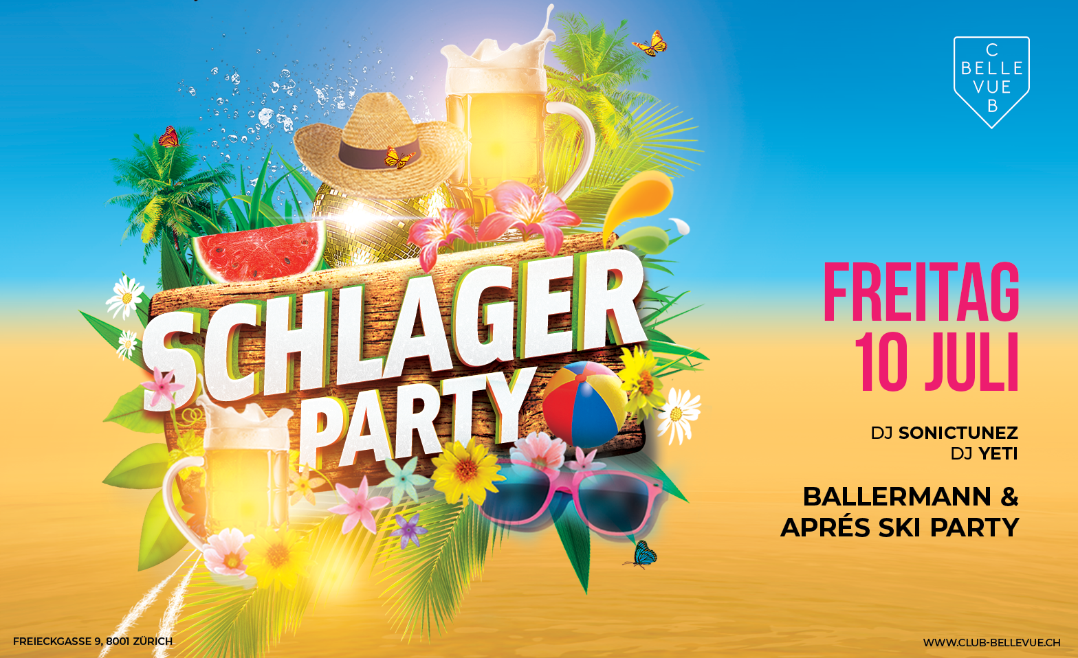 BALLERMANN & APR&Eacute;S SKI PARTY Club Bellevue, Z&uuml;rich Tickets