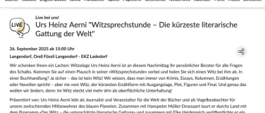Event-Image for 'Witzberatung mit Urs Heinz Aerni'